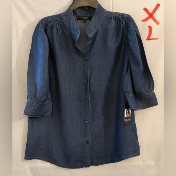 Rachel Zoe Tops - Rachel Zoe Denim Blue Button-Down Shirt